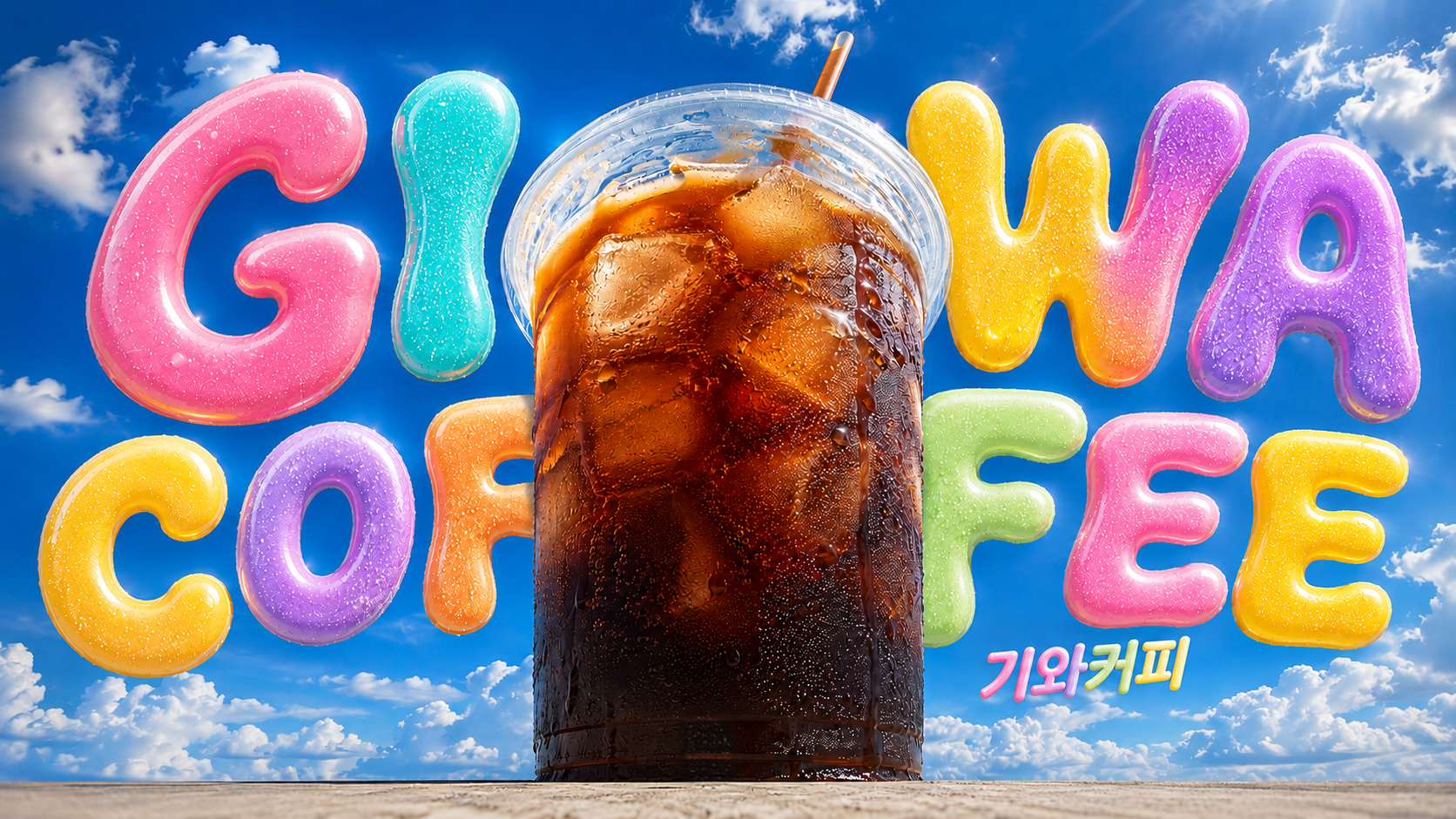 GIWA COFFEE 아이스 커피 브랜드 배너