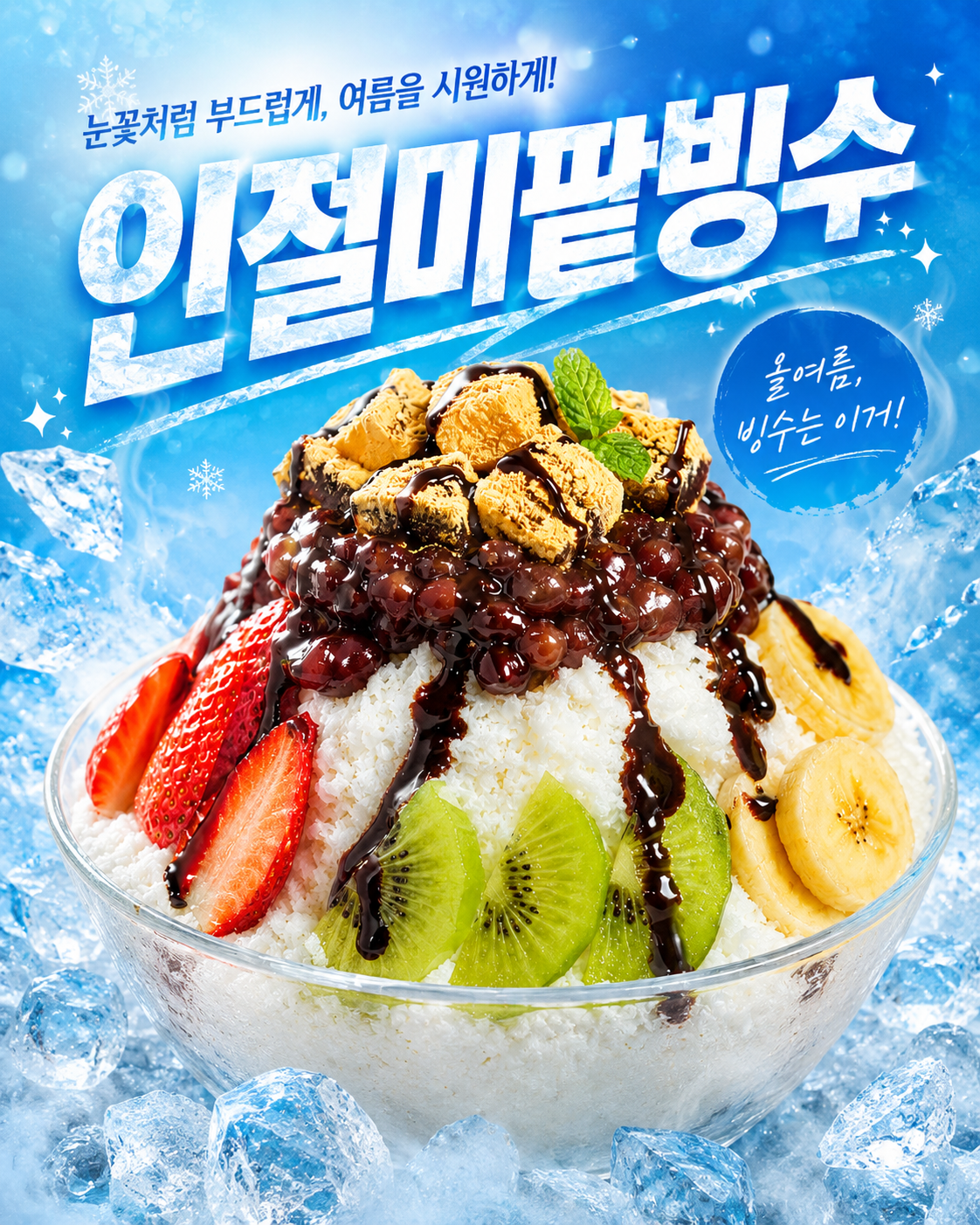 인절미 빙수 포스터