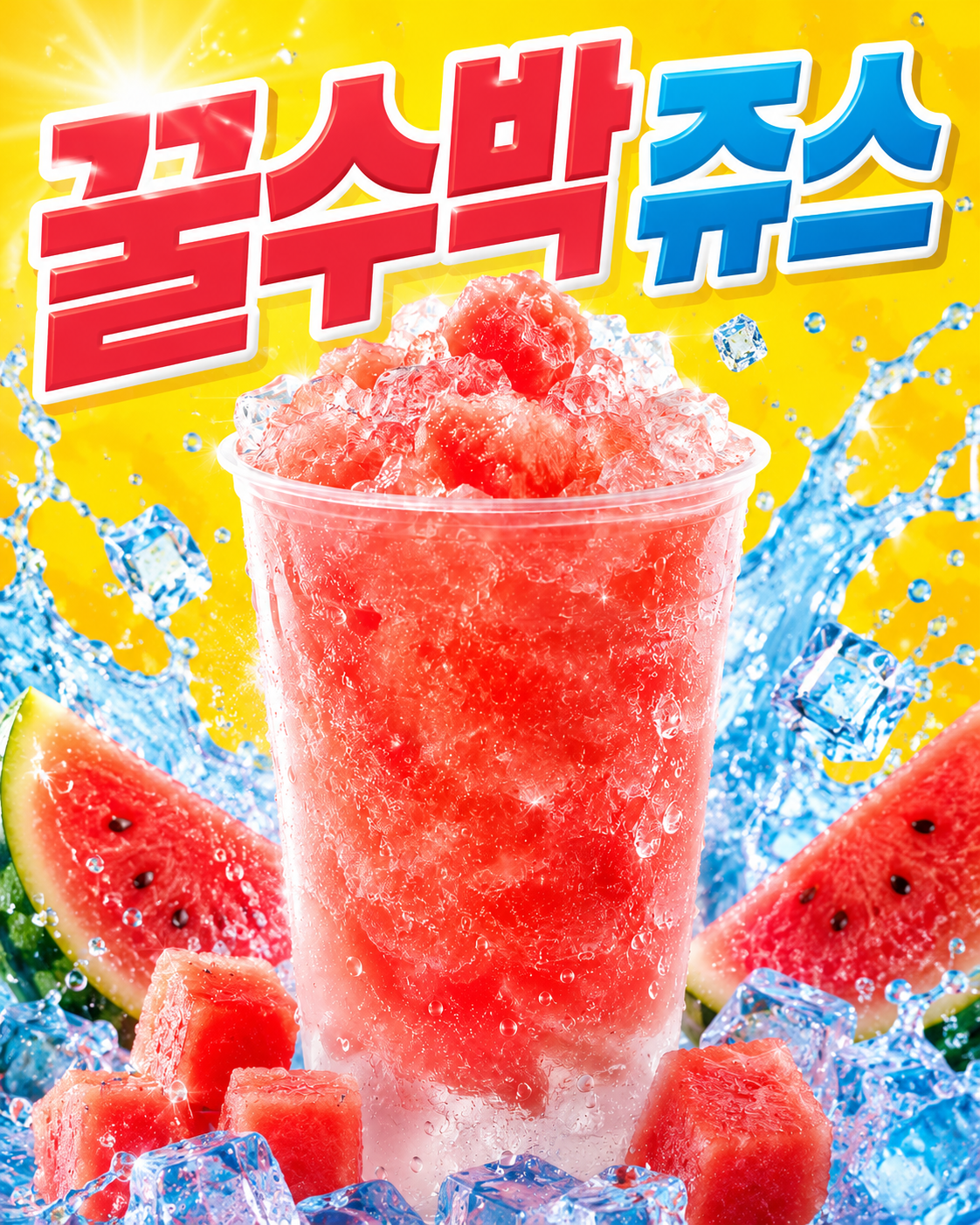 꿀수박 주스 포스터