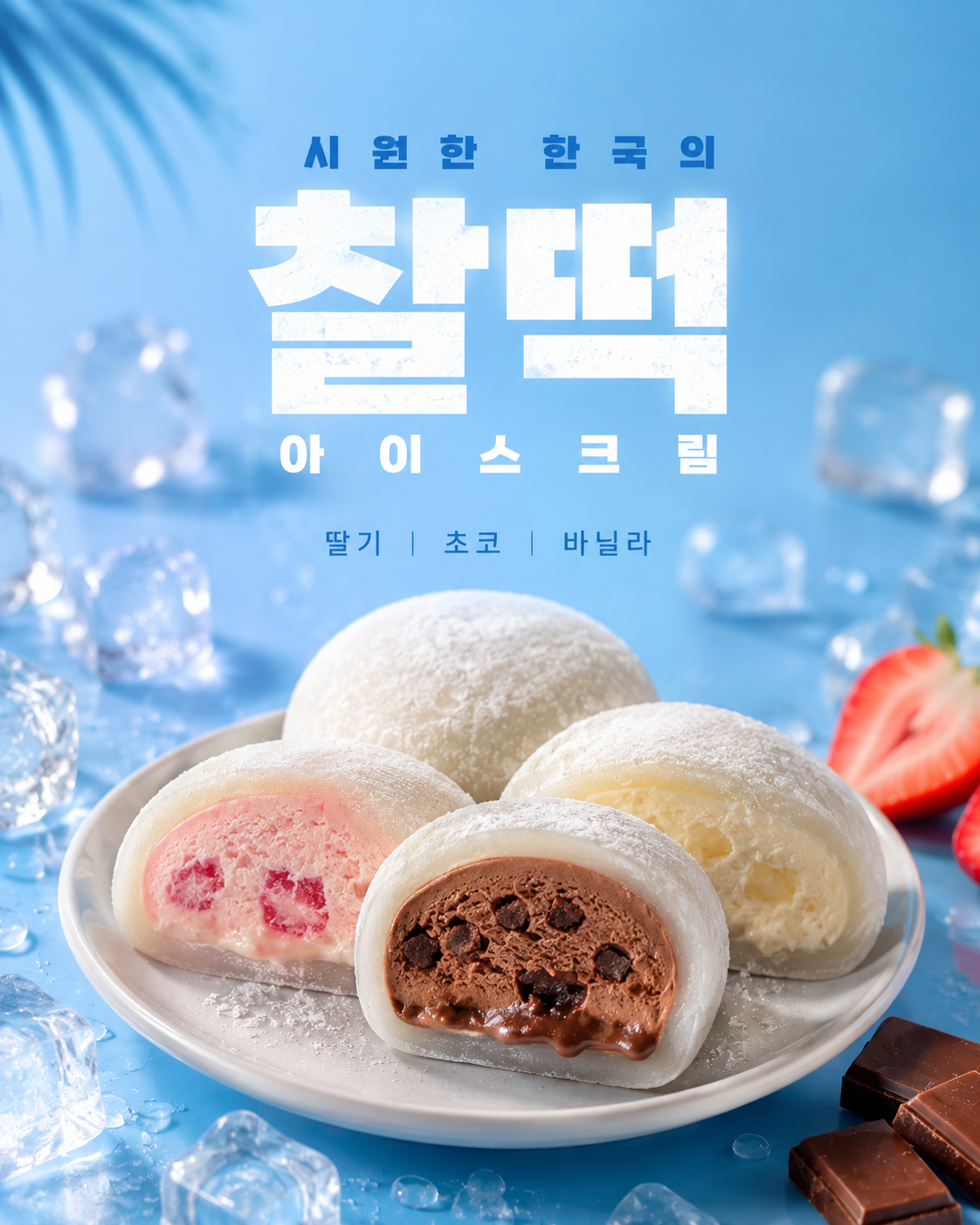 팥빙 메뉴 포스터